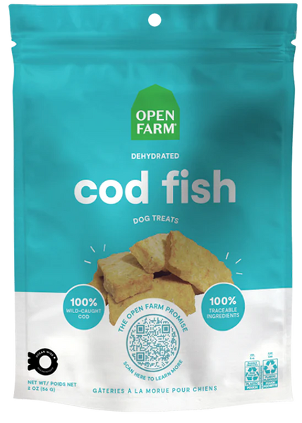 Open Farm Dehydrated Cod Bites 2oz-Four Muddy Paws