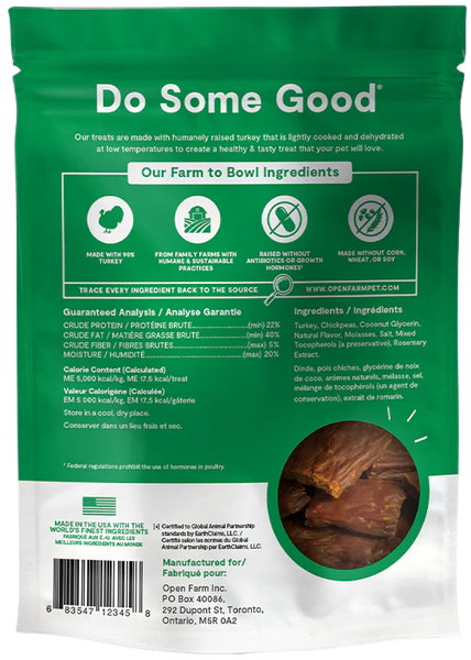 Open Farm Dehydrated Turkey Treats 4.5oz-Four Muddy Paws