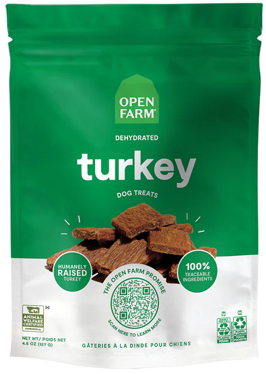 Open Farm Dehydrated Turkey Treats 4.5oz-Four Muddy Paws