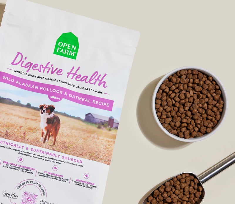 Open Farm Digestive Health Pollock & Oatmeal Dog Food 4lbs-Four Muddy Paws