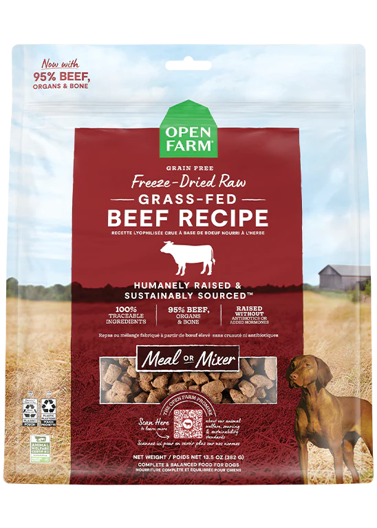 Open Farm Dog Freeze Dried Morsels Beef 3.5oz-Four Muddy Paws