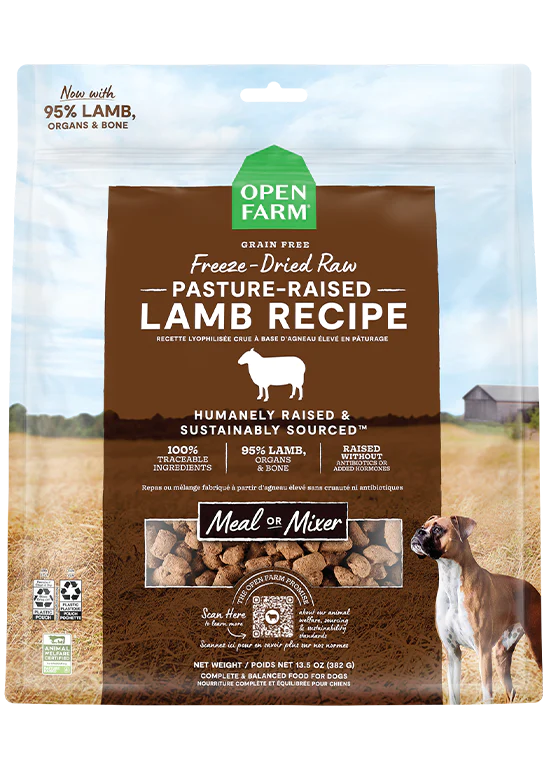 Open Farm Dog Freeze Dried Morsels Lamb 3.5oz-Four Muddy Paws