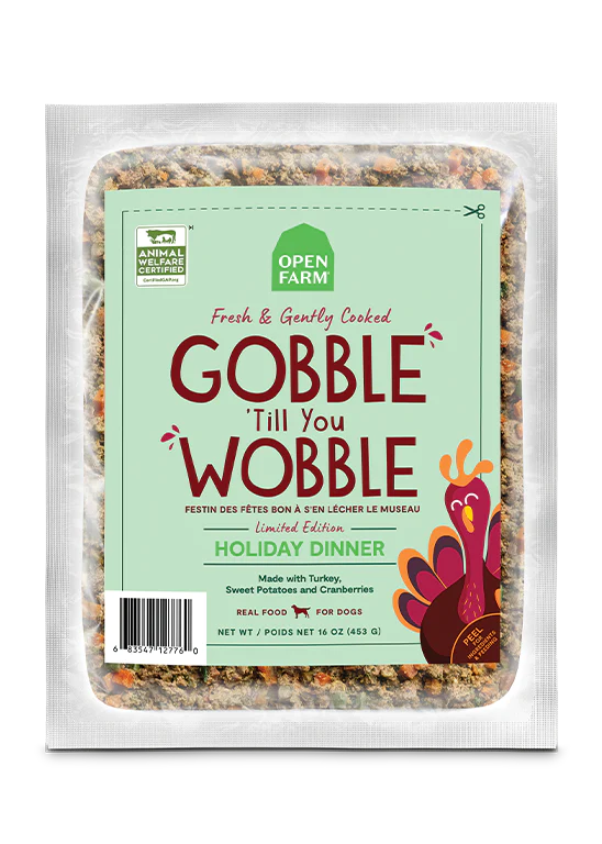 Open Farm Gently Cooked "Gobble 'Till You Wobble" Dinner 16oz-Four Muddy Paws