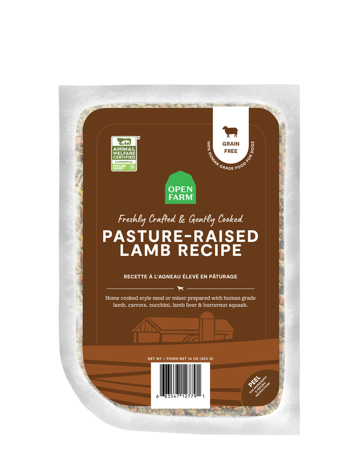 Open Farm Gently Cooked Lamb Dog Recipe 16oz-Four Muddy Paws