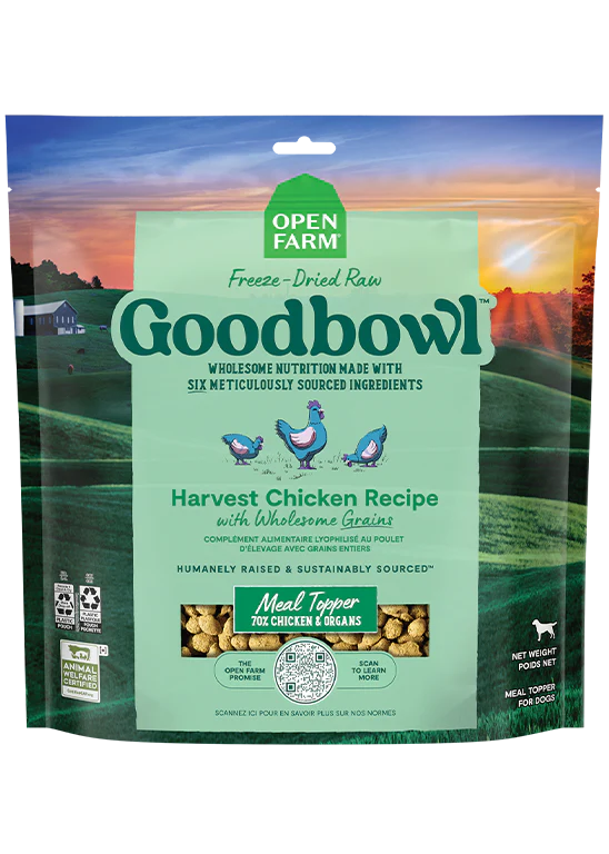 Open Farm Goodbowl Freeze Dried Harvest Chicken Topper 23oz-Four Muddy Paws