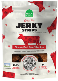 Open Farm Grain Free Beef Jerky Strips 5.6oz-Four Muddy Paws