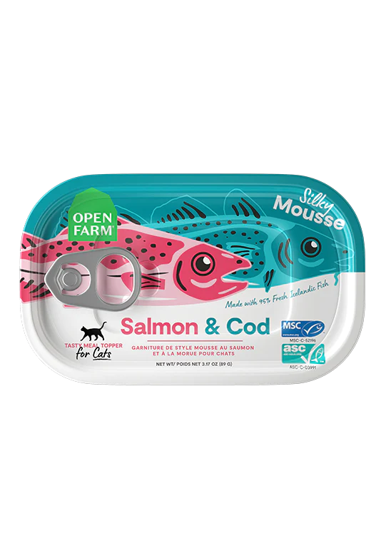 Open Farm Grain Free Cat Salmon & Cod Topper 3.17oz-Four Muddy Paws