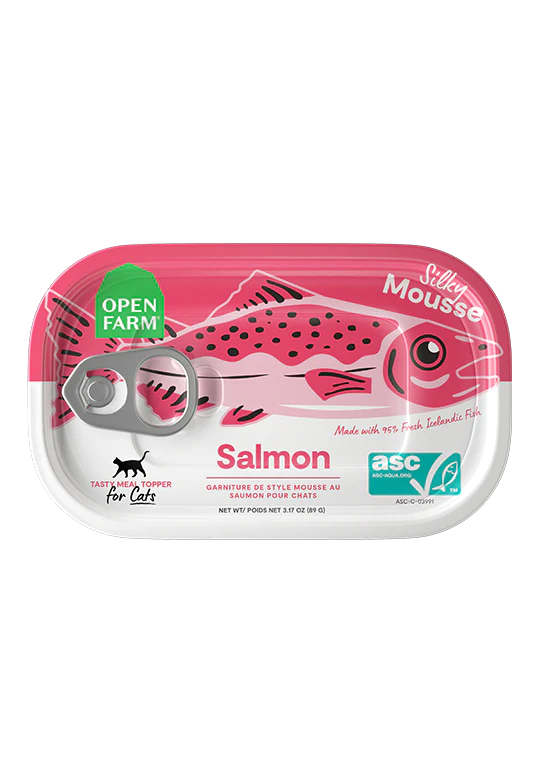 Open Farm Grain Free Cat Salmon Topper 3.17oz-Four Muddy Paws