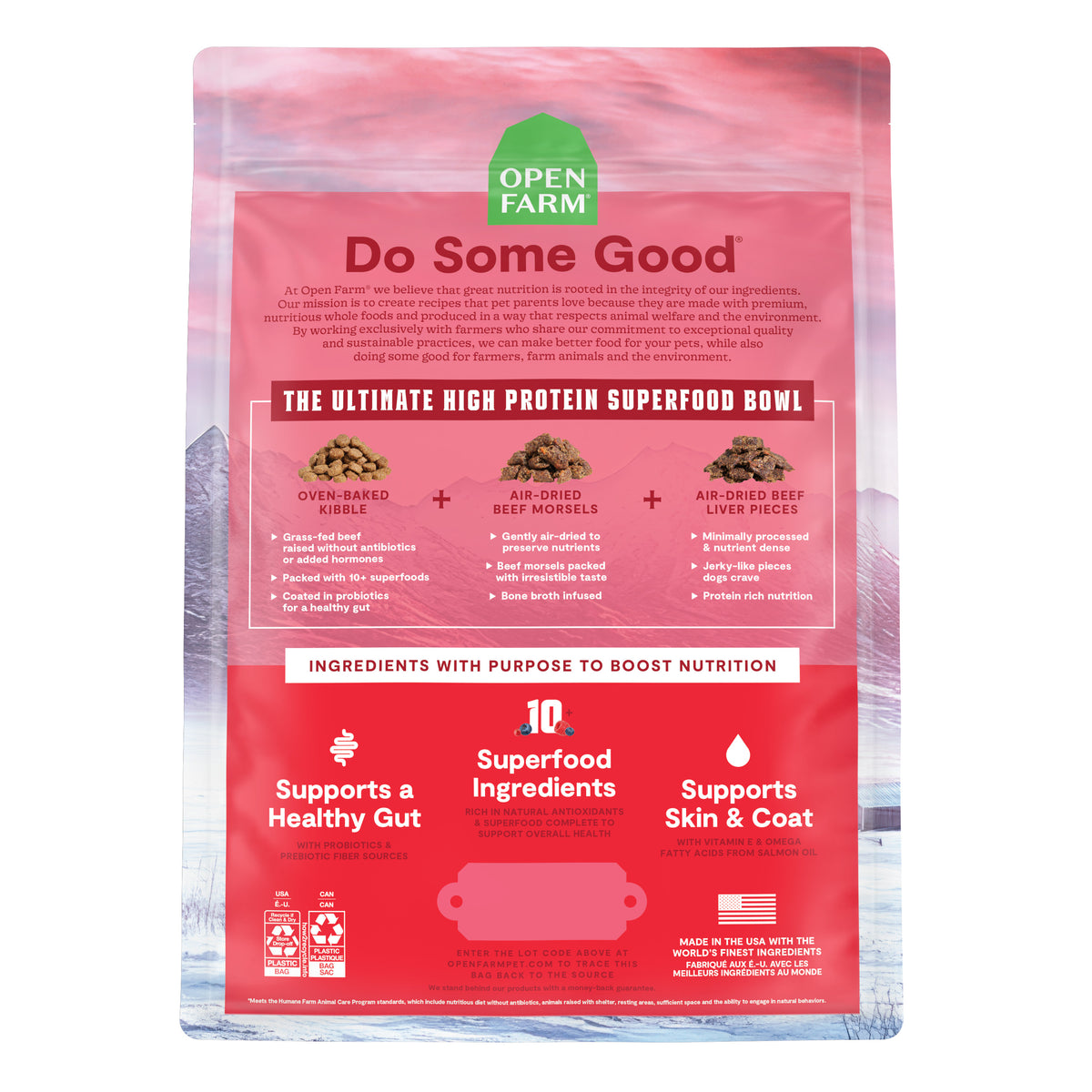 Open Farm Grain Free Epic Beef & Superfood Dog Food 18lbs-Four Muddy Paws