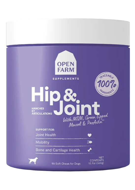 Open Farm Hip & Joint Soft Dog Chews 90 count-Four Muddy Paws