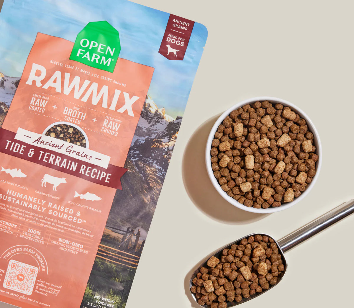 Open Farm Rawmix Ancient Grain Tide & Terrain Dog Food 20lbs-Four Muddy Paws