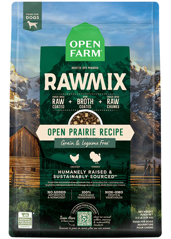 Open Farm Rawmix Grain Free Open Prairie Dog Food 3.5lb-Four Muddy Paws