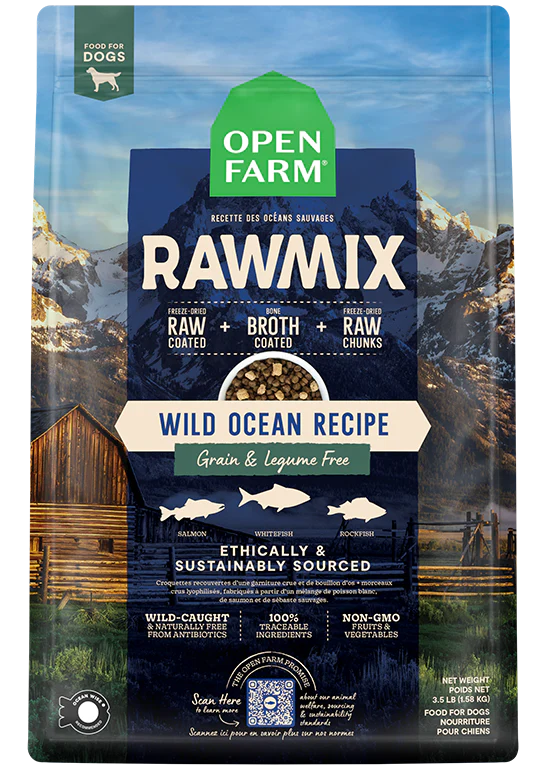 Open Farm Rawmix Grain Free Wild Ocean Dog Food 20lbs-Four Muddy Paws