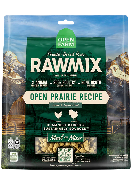 Open Farm Rawmix Open Prairie Freeze Dried Morsels 13.5oz-Four Muddy Paws