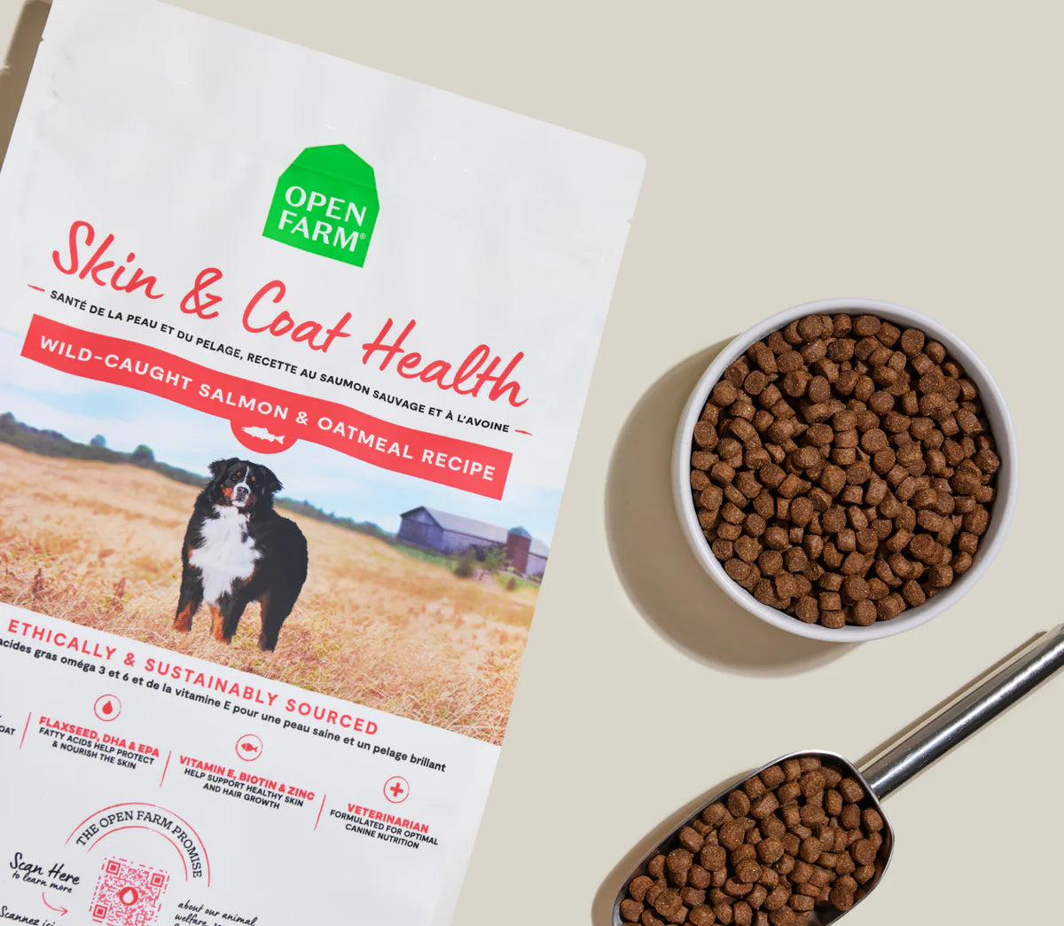 Open Farm Skin and Coat Salmon & Oatmeal Dog Food 4lbs-Four Muddy Paws