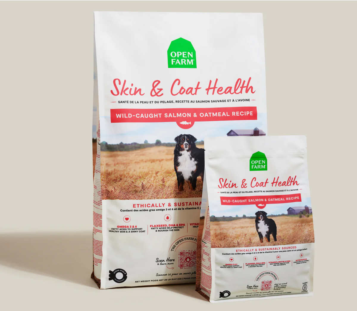Open Farm Skin and Coat Salmon & Oatmeal Dog Food 4lbs-Four Muddy Paws