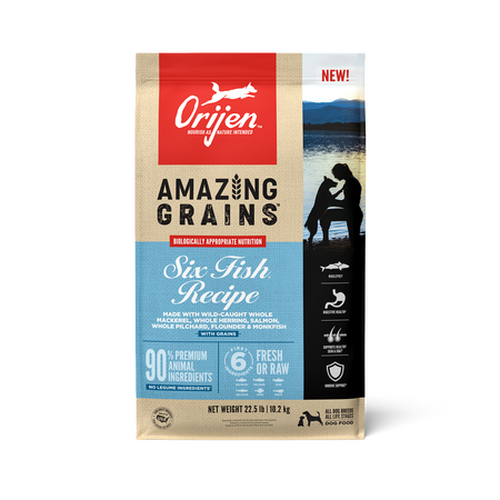 Orijen Dog Amazing Grains 6 Fish 22.5lbs-Four Muddy Paws