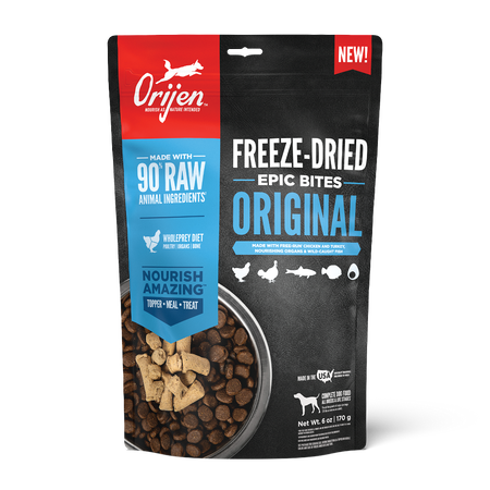 Orijen Original Freeze-Dried Epic Bites Topper 6oz-Four Muddy Paws