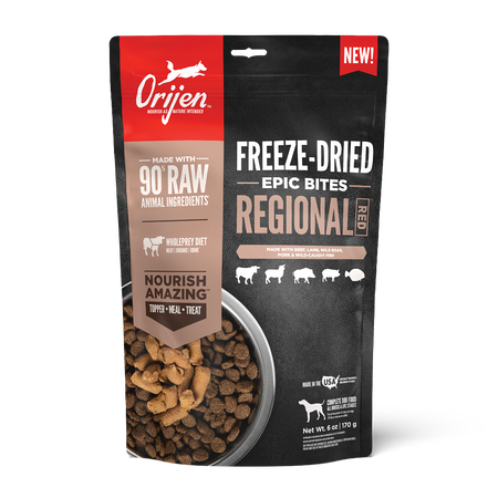 Orijen Regional Red Freeze-Dried Epic Bites Topper 6oz-Four Muddy Paws