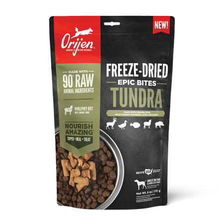 Orijen Tundra Freeze-Dried Epic Bites Topper 6oz-Four Muddy Paws