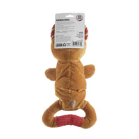 Outward Hound Scrunch Bunch Gingerbread Man Rope Dog Toy Brown-Four Muddy Paws