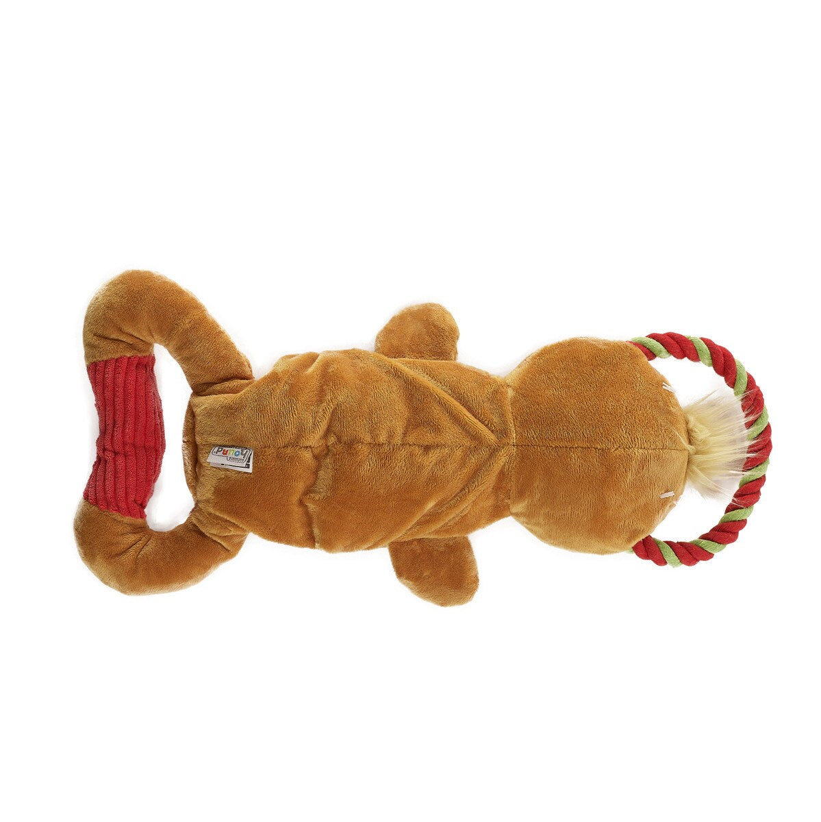 Outward Hound Scrunch Bunch Gingerbread Man Rope Dog Toy Brown-Four Muddy Paws