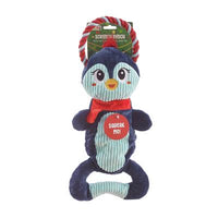 Outward Hound Scrunch Bunch Penguin Rope Dog Toy Navy-Four Muddy Paws