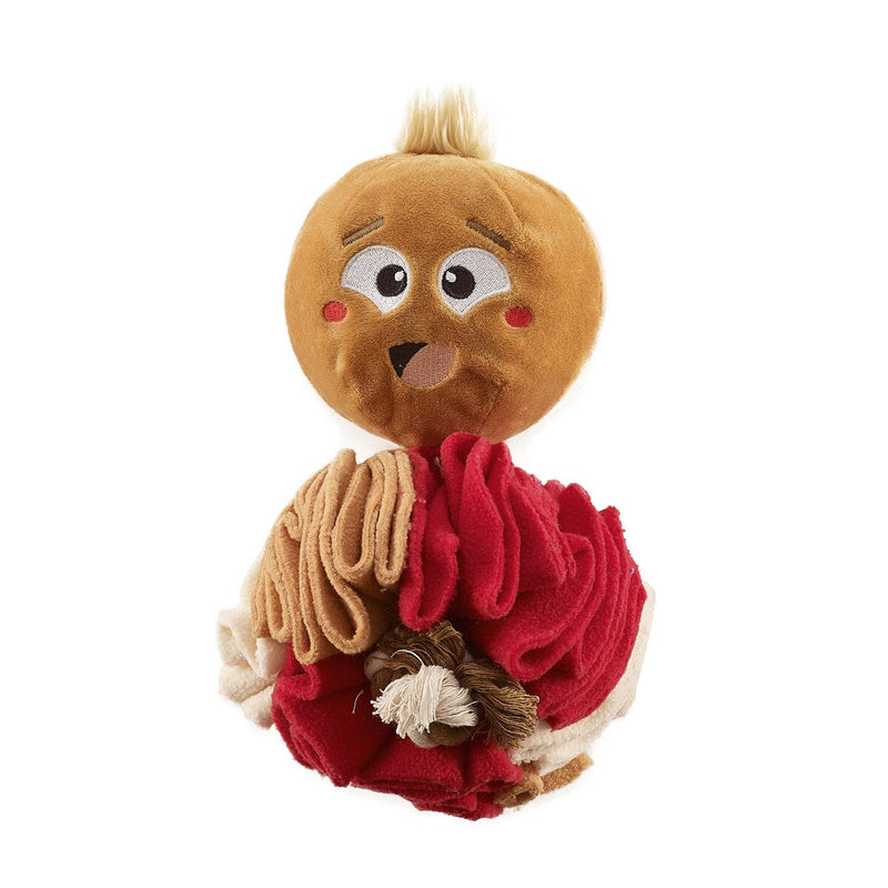 Outward Hound Stuff N' Snuffle Gingerbread Man Interactive Dog Toy Brown-Four Muddy Paws