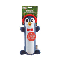 Outward Hound Stuffing Free Big Squeak Penguin Dog Chew Toy Navy-Four Muddy Paws