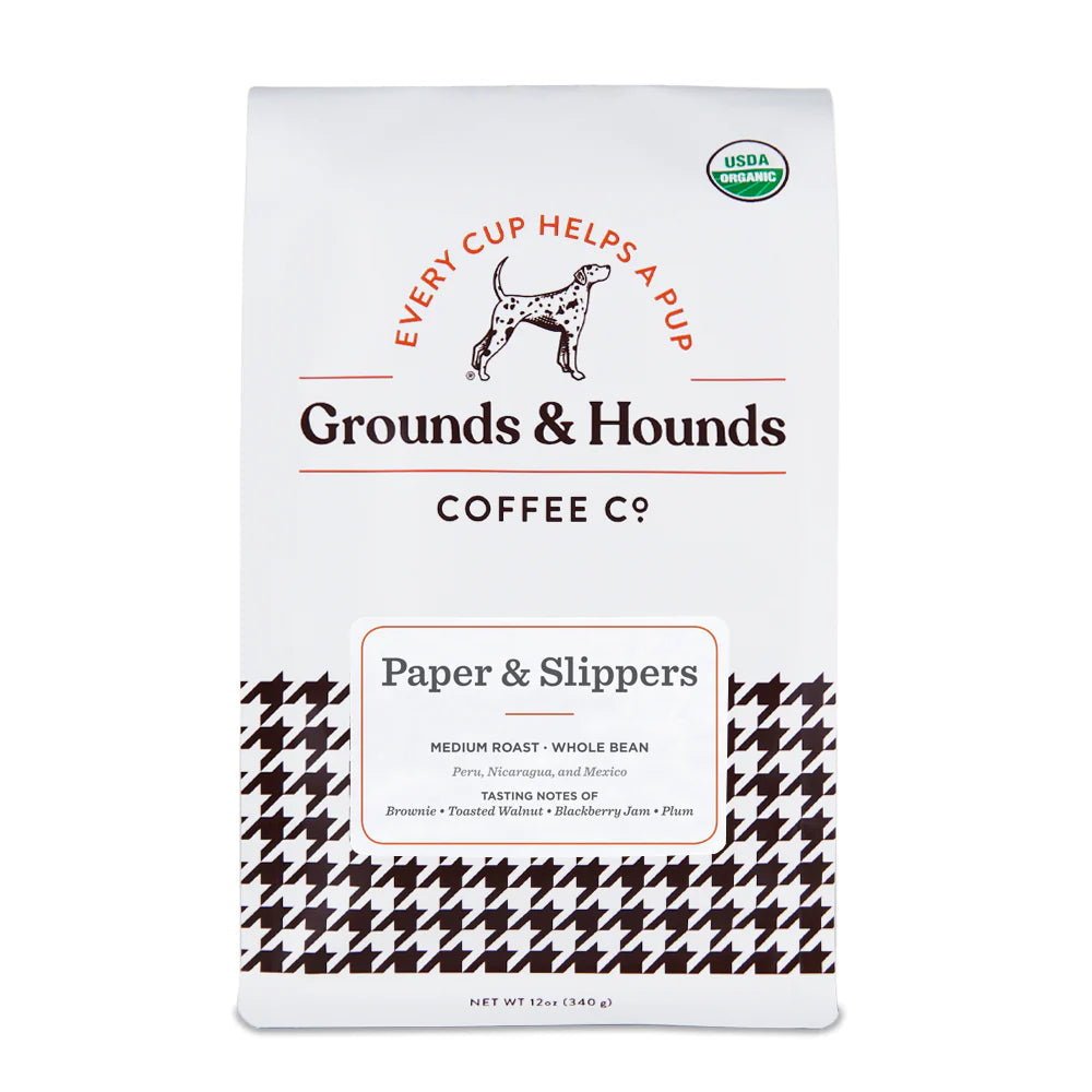 Paper & Slippers Ground Coffee 12oz-Four Muddy Paws