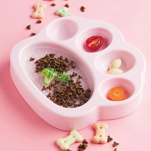 Paw 2 in 1 Mini Slow Feeder Cat & Dog Pink-Four Muddy Paws