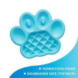 Paw Slow Feeder Plate Blue-Four Muddy Paws