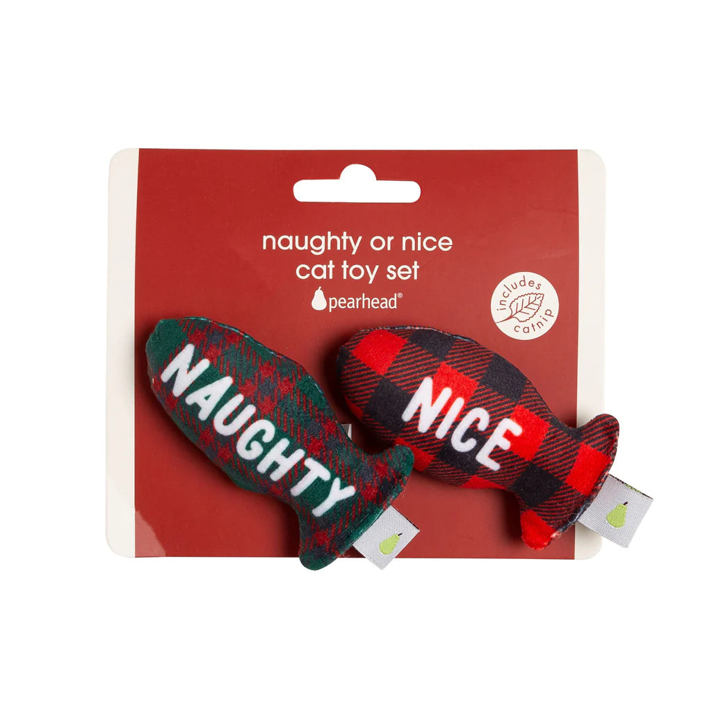 Pearhead Naughty or Nice Cat Toy Set-Four Muddy Paws
