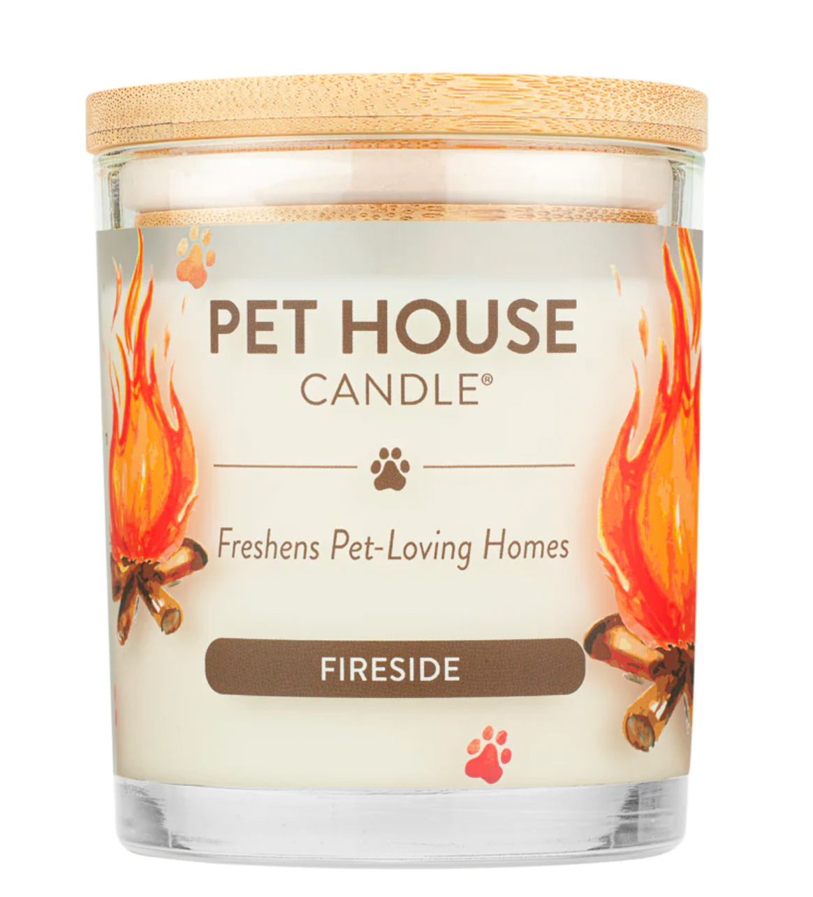 Pet House Candle Fireside 9oz Jar-Four Muddy Paws