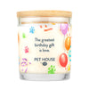 Pet House Candle Happy Birthday 9oz Jar-Four Muddy Paws