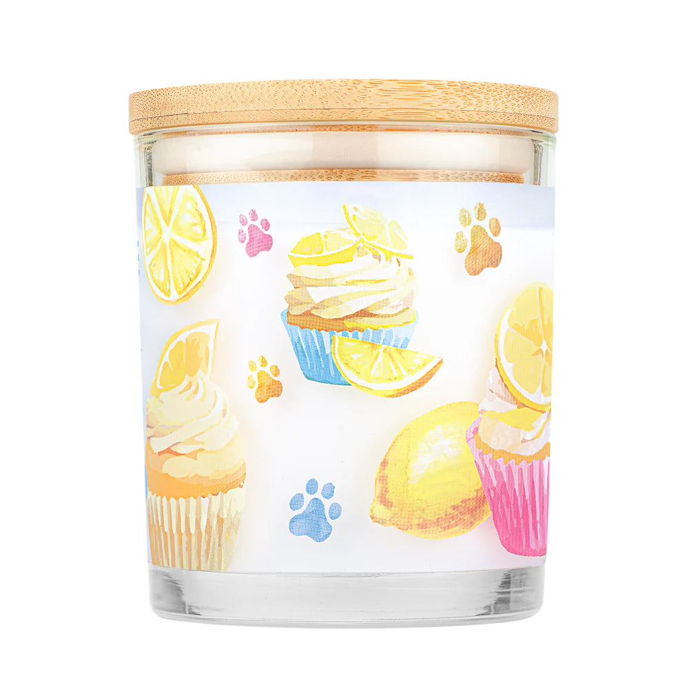 Pet House Candle Lemon Cupcake 9oz Jar-Four Muddy Paws