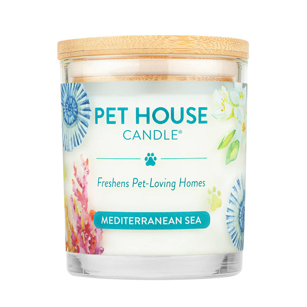 Pet House Candle Mediterranean Sea 9oz Jar-Four Muddy Paws