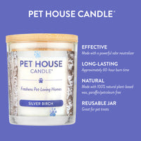 Pet House Candle Silver Birch 9oz Jar-Four Muddy Paws