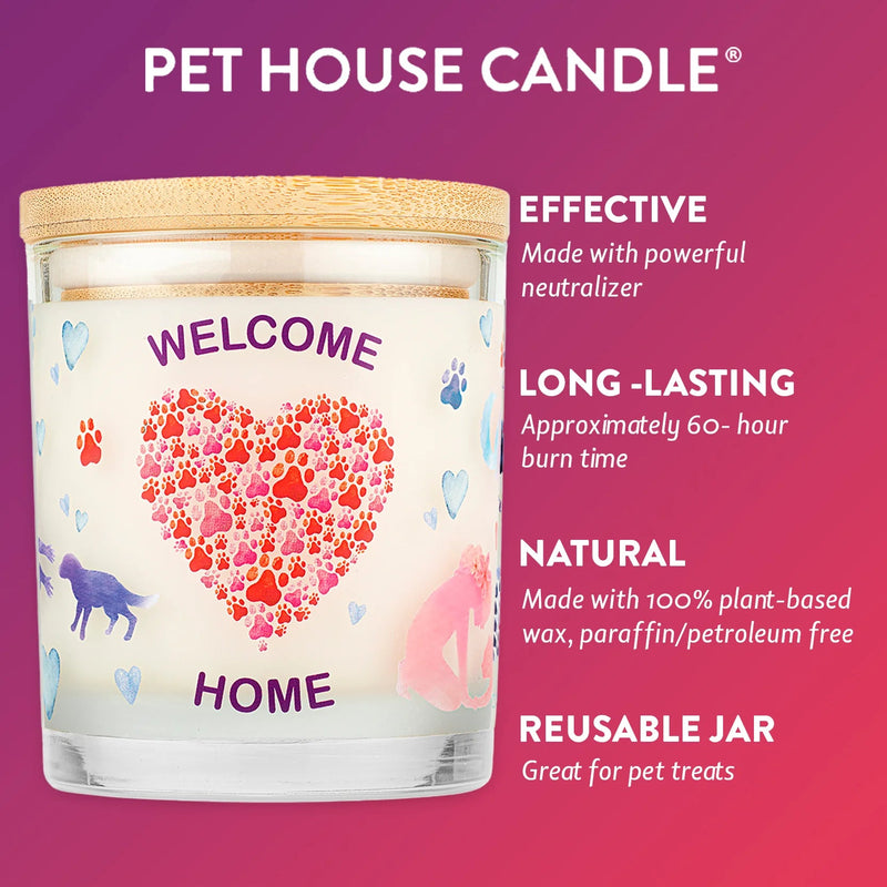 Pet House Candle Welcome Home 9oz Jar-Four Muddy Paws