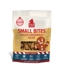 Plato Holiday Ginger Bread Bites Dog Treats 2.5oz-Four Muddy Paws