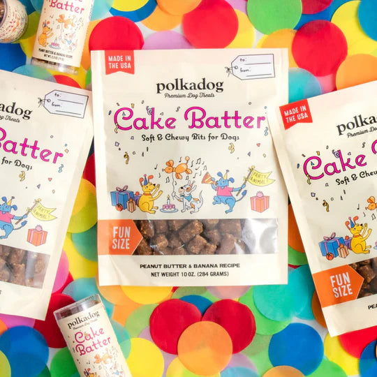 Polka Dog Cake Batter Nuggets 10oz-Four Muddy Paws