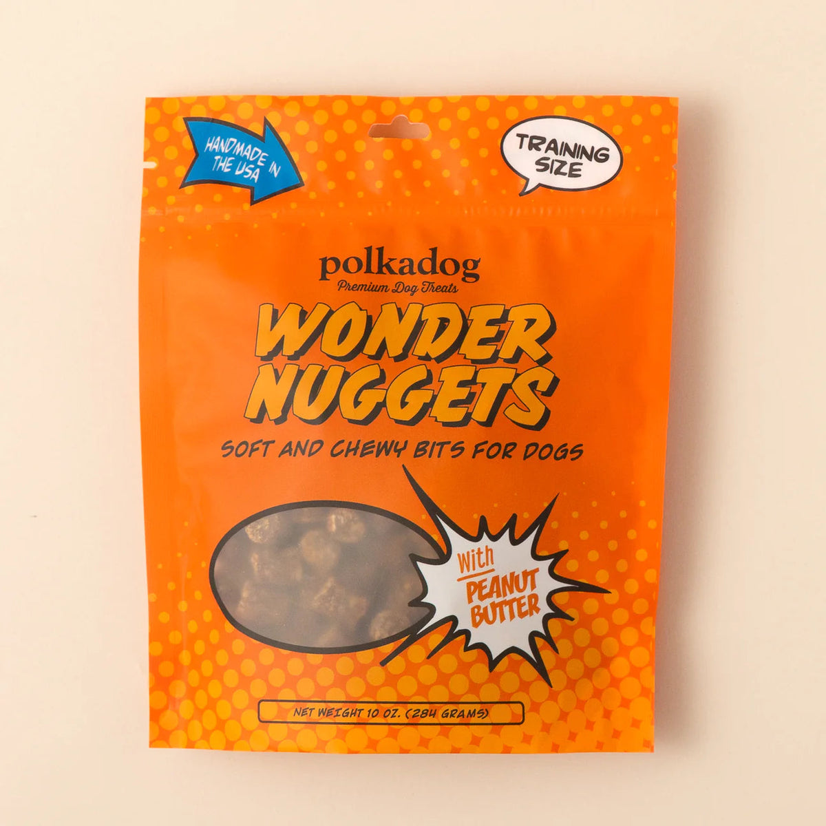 Polka Dog Wonder Nuggets Peanut Butter Training Bites 12oz-Four Muddy Paws