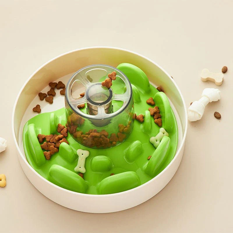 SPIN Interactive Feeder UFO Maze Green-Four Muddy Paws