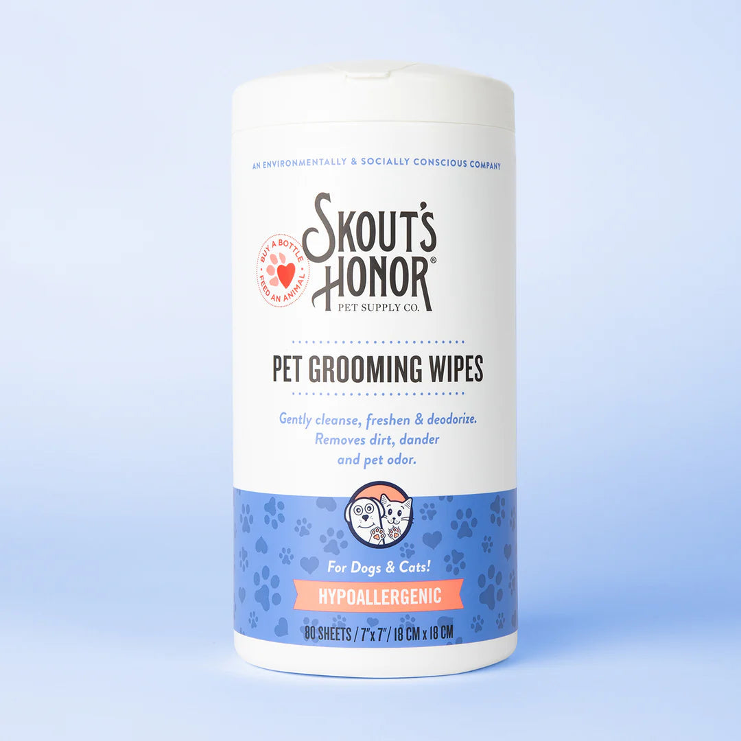 Skout's Honor Dog/Cat Pet Grooming Wipes 80ct-Four Muddy Paws