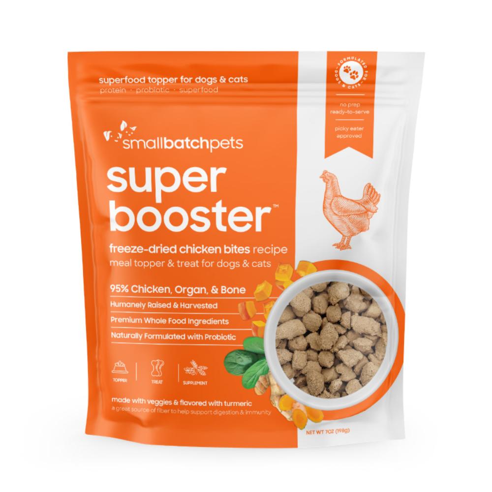 Smallbatch Dog Cat Freeze Dried Super Booster Chicken 18oz-Four Muddy Paws