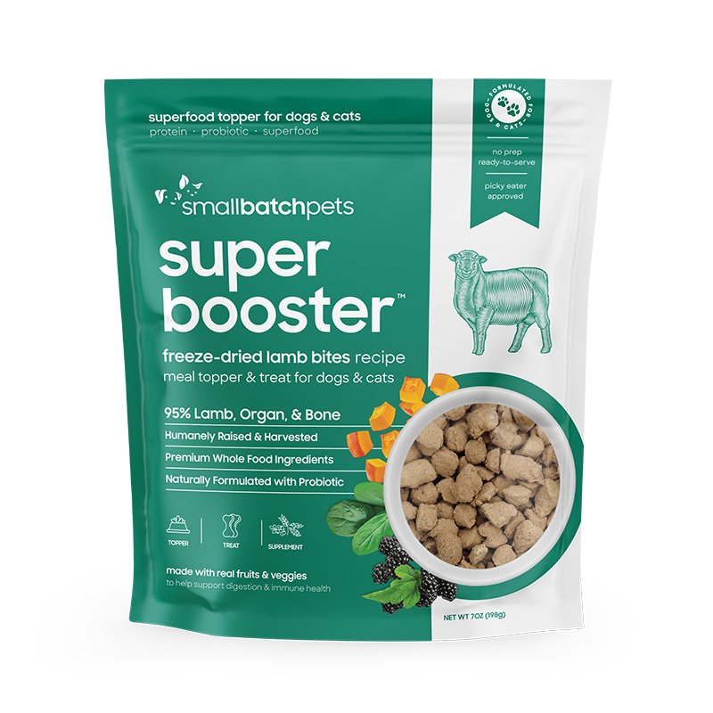 Smallbatch Dog Cat Freeze Dried Super Booster Lamb 7oz-Four Muddy Paws