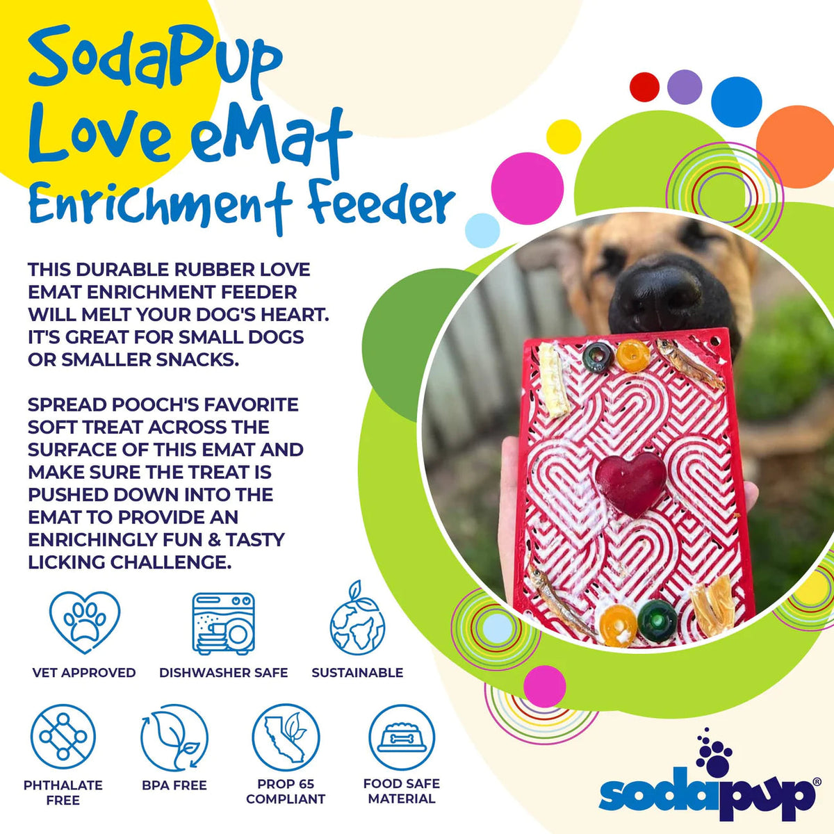 SodaPup Emat Heart "Love" Red Large-Four Muddy Paws