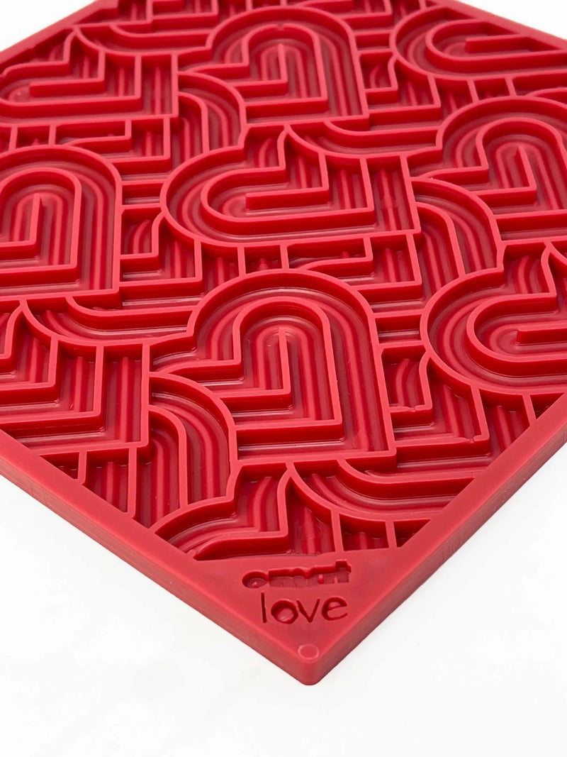 SodaPup Emat Heart "Love" Red Small-Four Muddy Paws