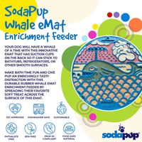 SodaPup Emat Lick Mat with Suction Cups Whale Blue-Four Muddy Paws