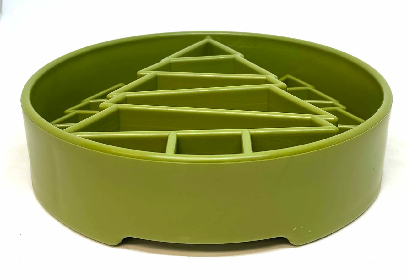 SodaPup Pine Tree Slow Feeder Bowl Green-Four Muddy Paws